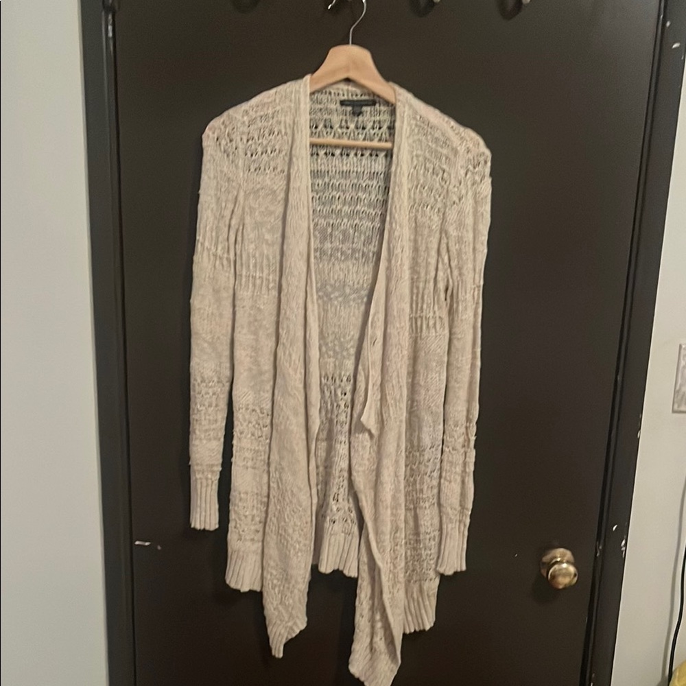 American Eagle Outfitters Cream Cardigan Sweater